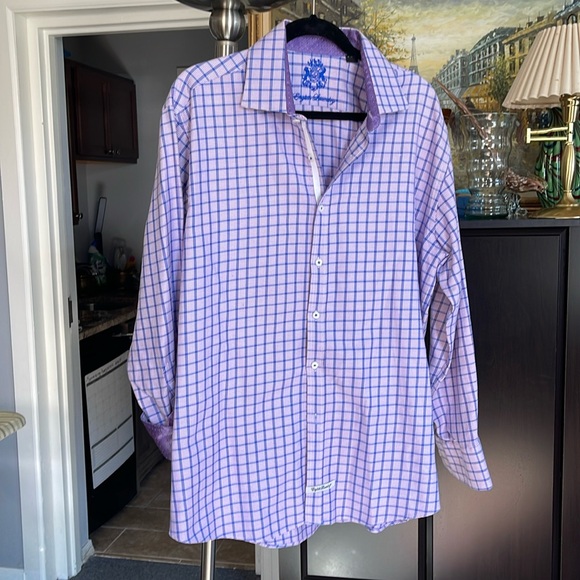 English Laundry Other - English Laundry men’s dress shirt, paisley purple, 100 cotton, neck size 17